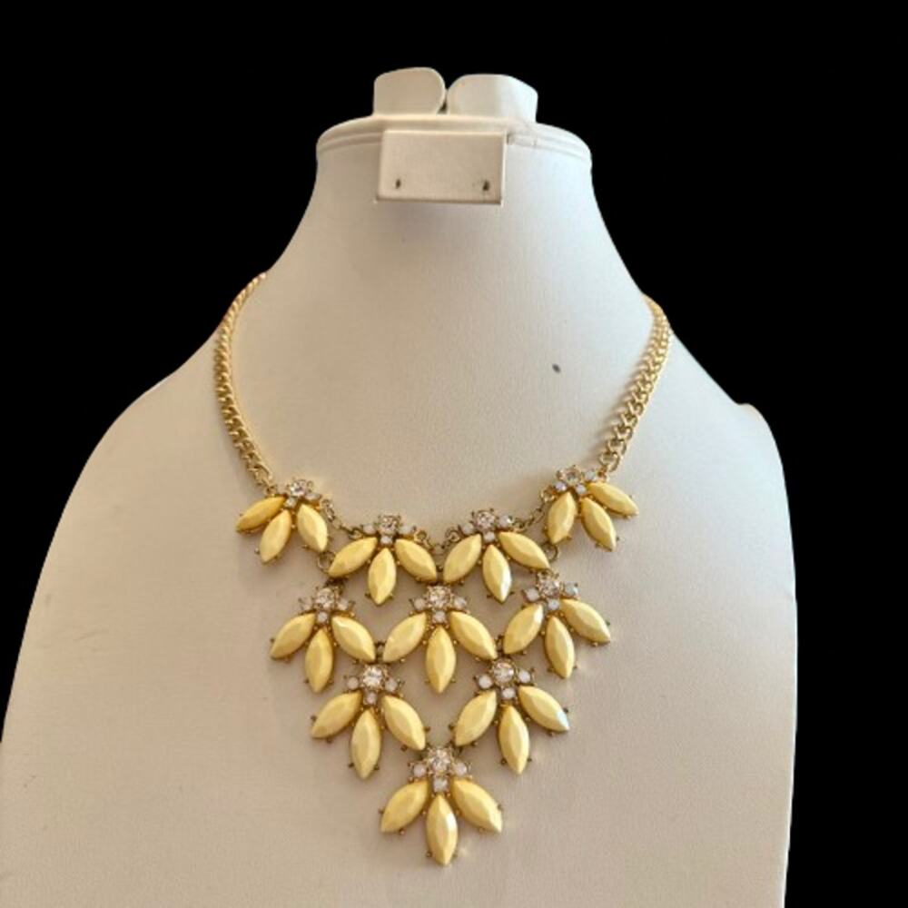 KOHL's COLOR Collection Gold Tone Floral Beaded Bib Necklace
